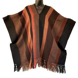 Parrott Fabrics, Inc. Handwoven in Santa Fe Wool Poncho by Alice Kagawa Parrott